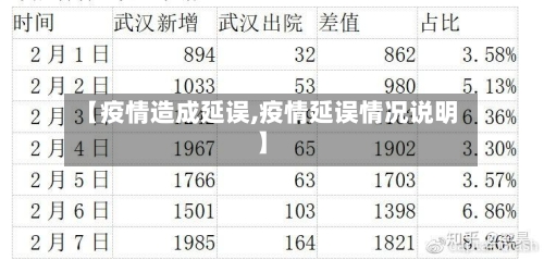 【疫情造成延误,疫情延误情况说明】