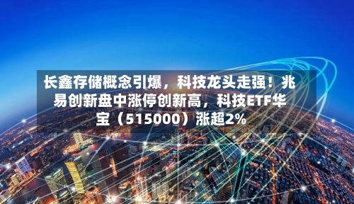 长鑫存储概念引爆，科技龙头走强！兆易创新盘中涨停创新高，科技ETF华宝（515000）涨超2%